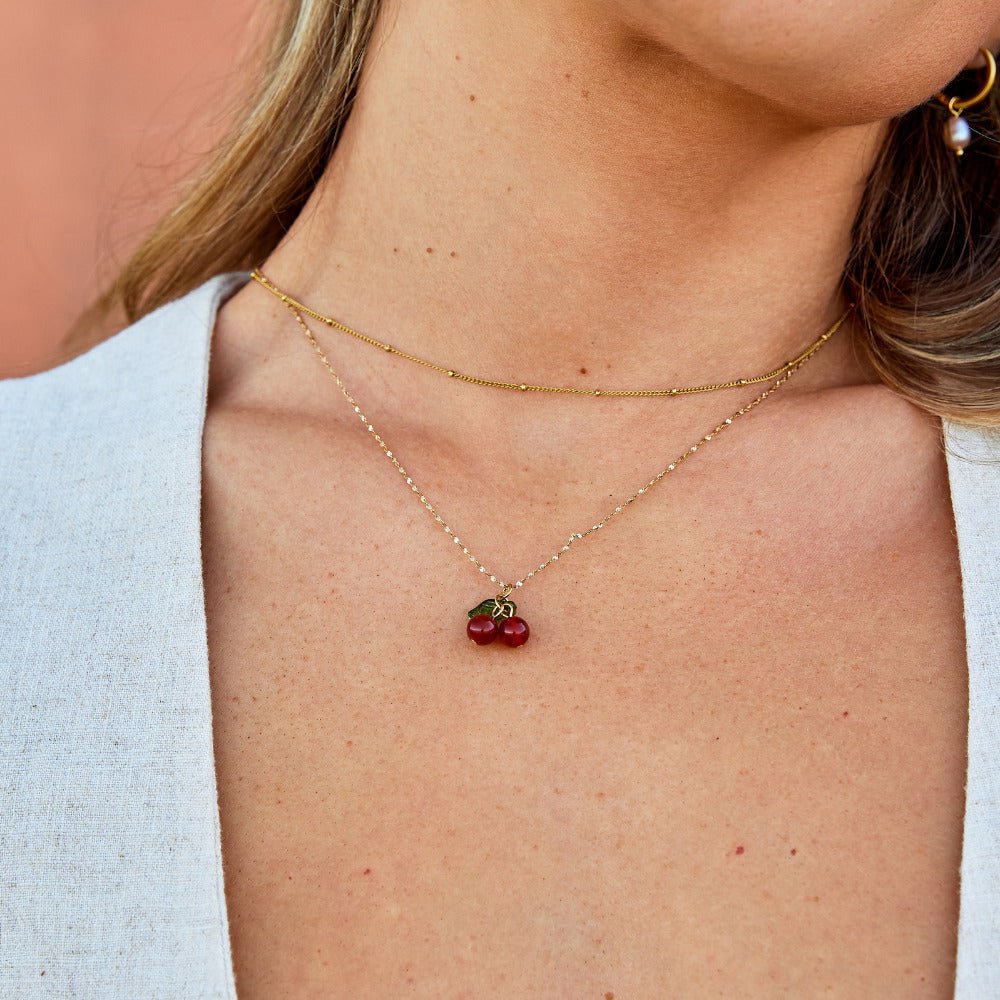 Red Cherry Pendant Necklace